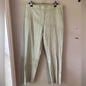 Theory Women's Trousers Pants Treeca Pull On Eco Crunchy Wash Light Green Size 6